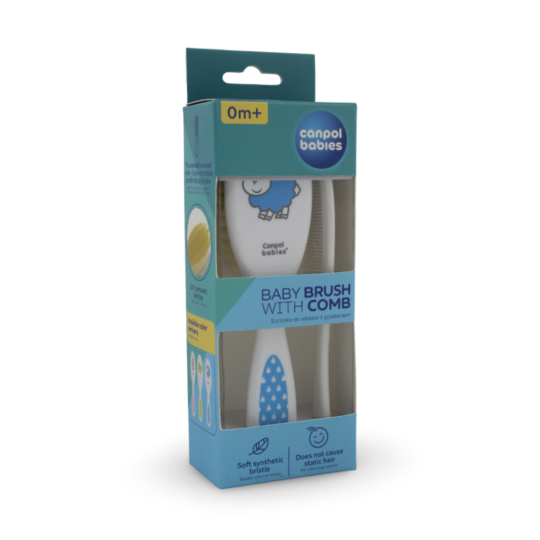 Canpol Babies Baby Brush and Comb Set – Blue - Baby Essentials