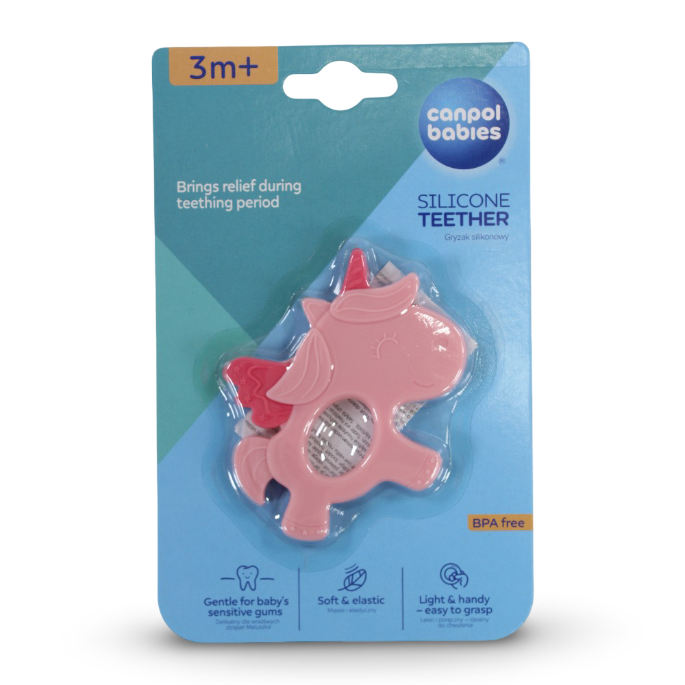 Canpol Babies Silicone Teether - Unicorn Design (3+ Months) - Baby Essentials