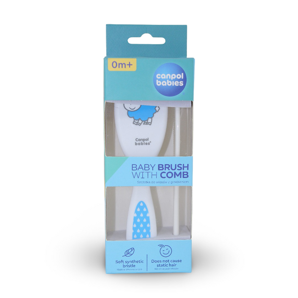 Canpol Babies Hair Brush and Comb Set 0m+ – Baby Blue