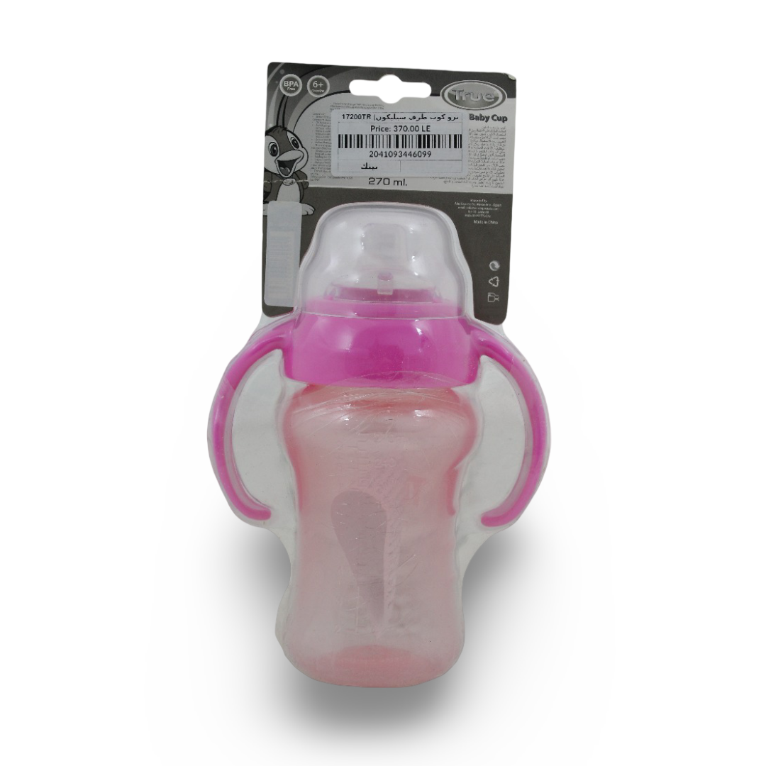 True Silicone Spout Baby Cup 270ml 6m+ – Pink