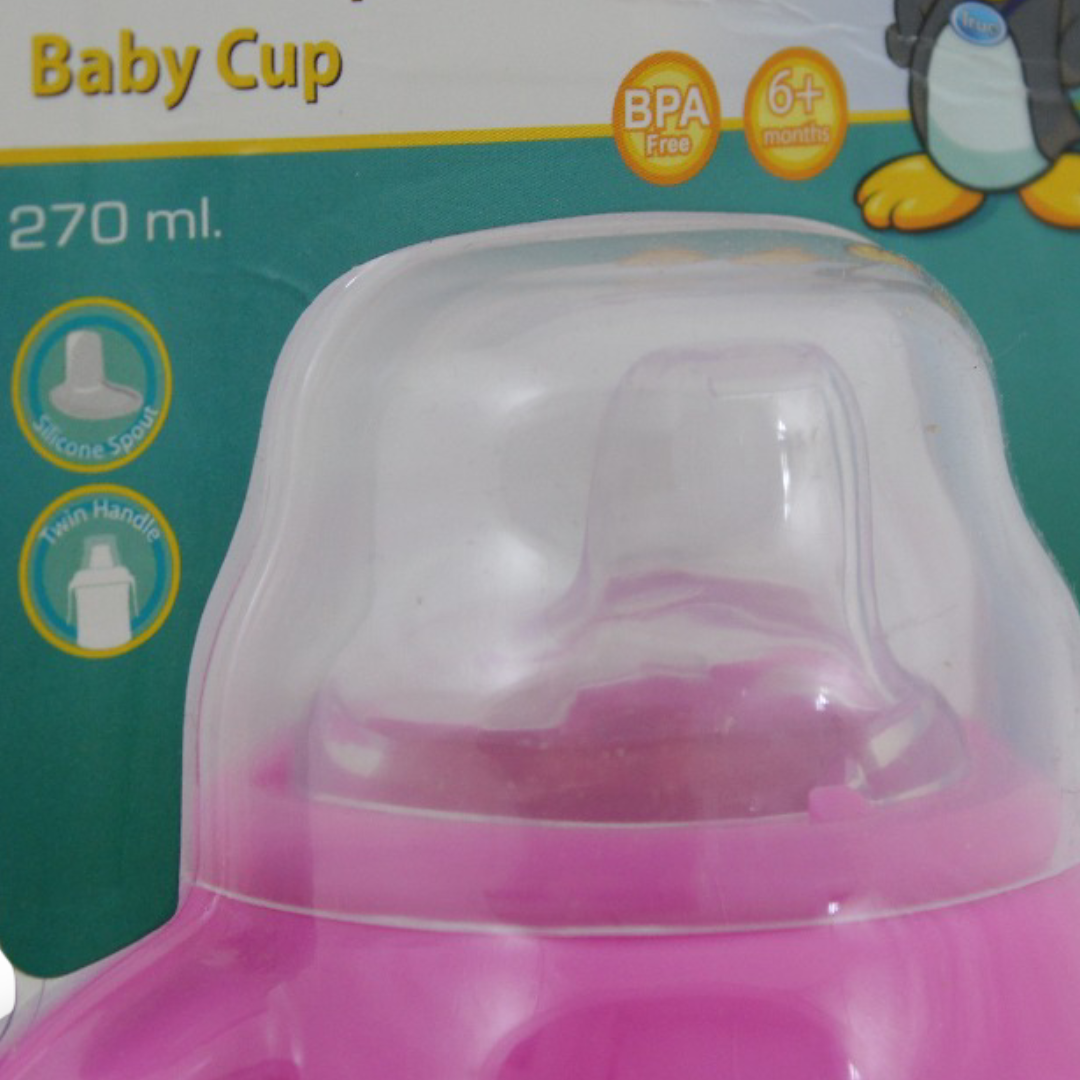 True Silicone Spout Baby Cup 270ml 6m+ – Pink