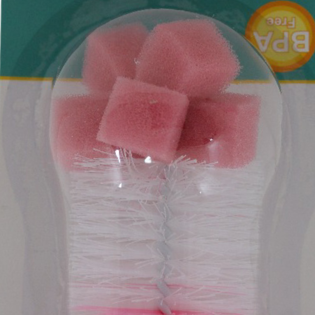 True Bottle and Nipple Cleaning Brush Set – Pink