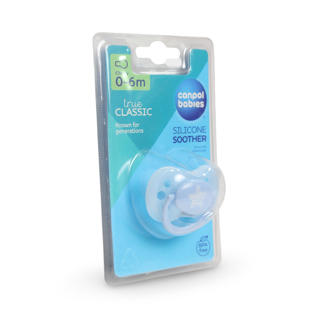 Canpol Babies Silicone Soother 0-6m – Baby Blue - Baby Essentials