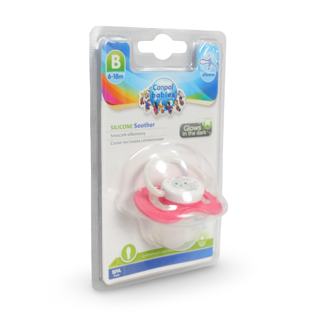Canpol Babies Silicone Orthodontic Soother (Bunny & Company) 6-18m – Fuchsia - Baby Essentials