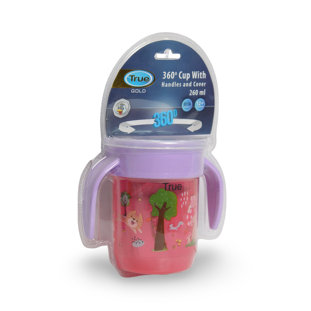 True Gold 360° Training Cup 260ml – Fuchsia