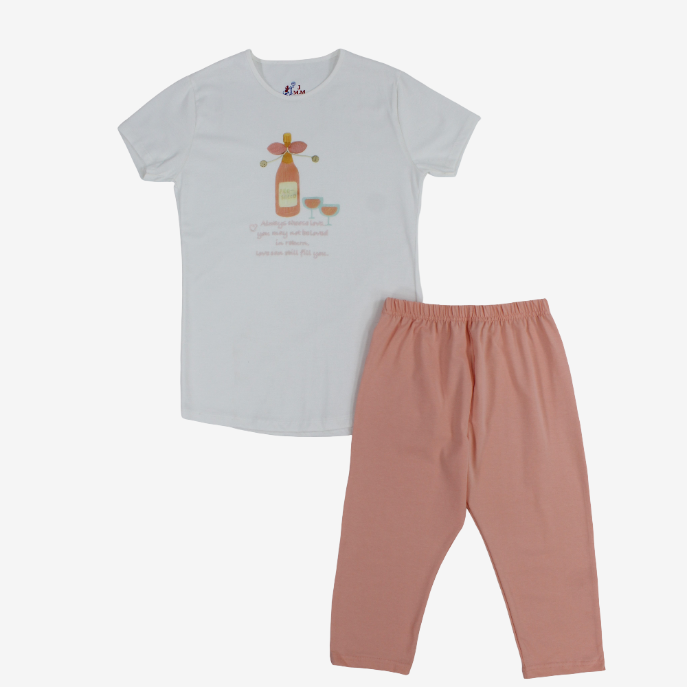 Girls Cotton Pajama Set – Fun Print