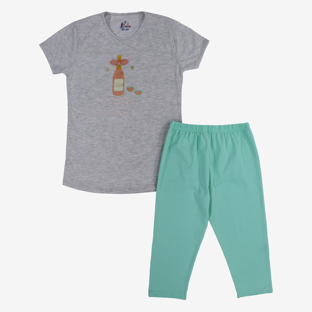 Girls Cotton Pajama Set – Fun Print