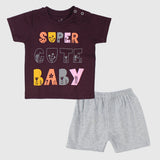 "Super Cute Baby" Short-Sleeved Pajama