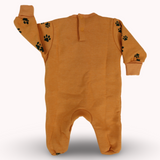 Baby Animals' Heads Long-Sleeved Baby Footie