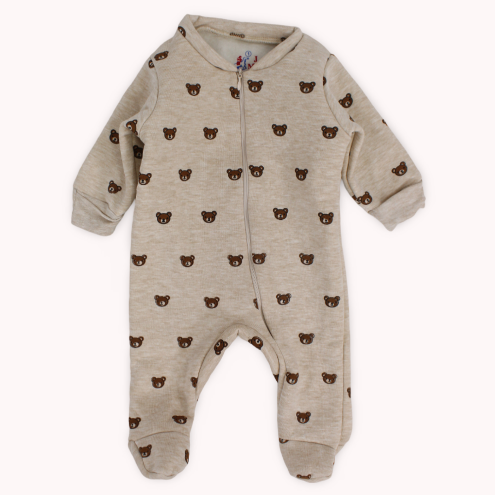 Little Bear Long-Sleeved Baby Footie