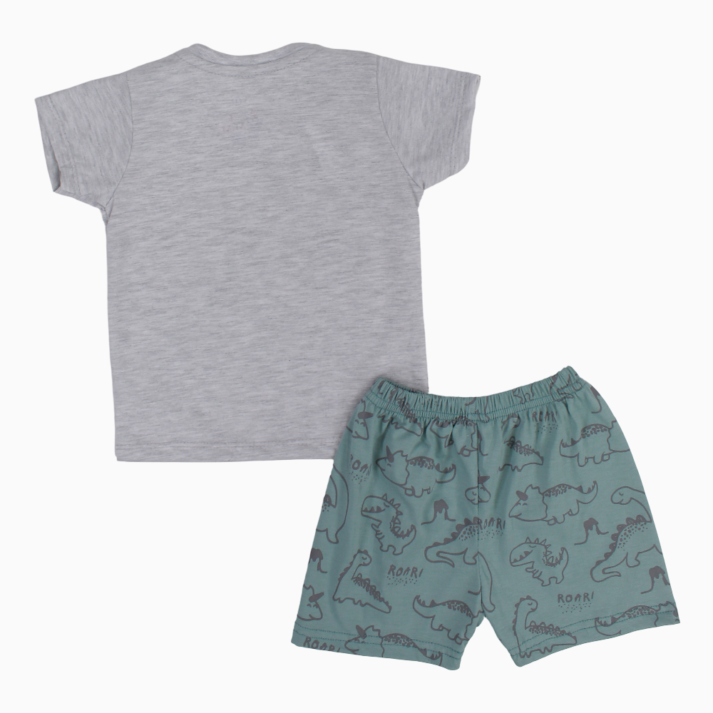 Baby Boys Cotton Pajama Set – Little Arms Big Roar Print