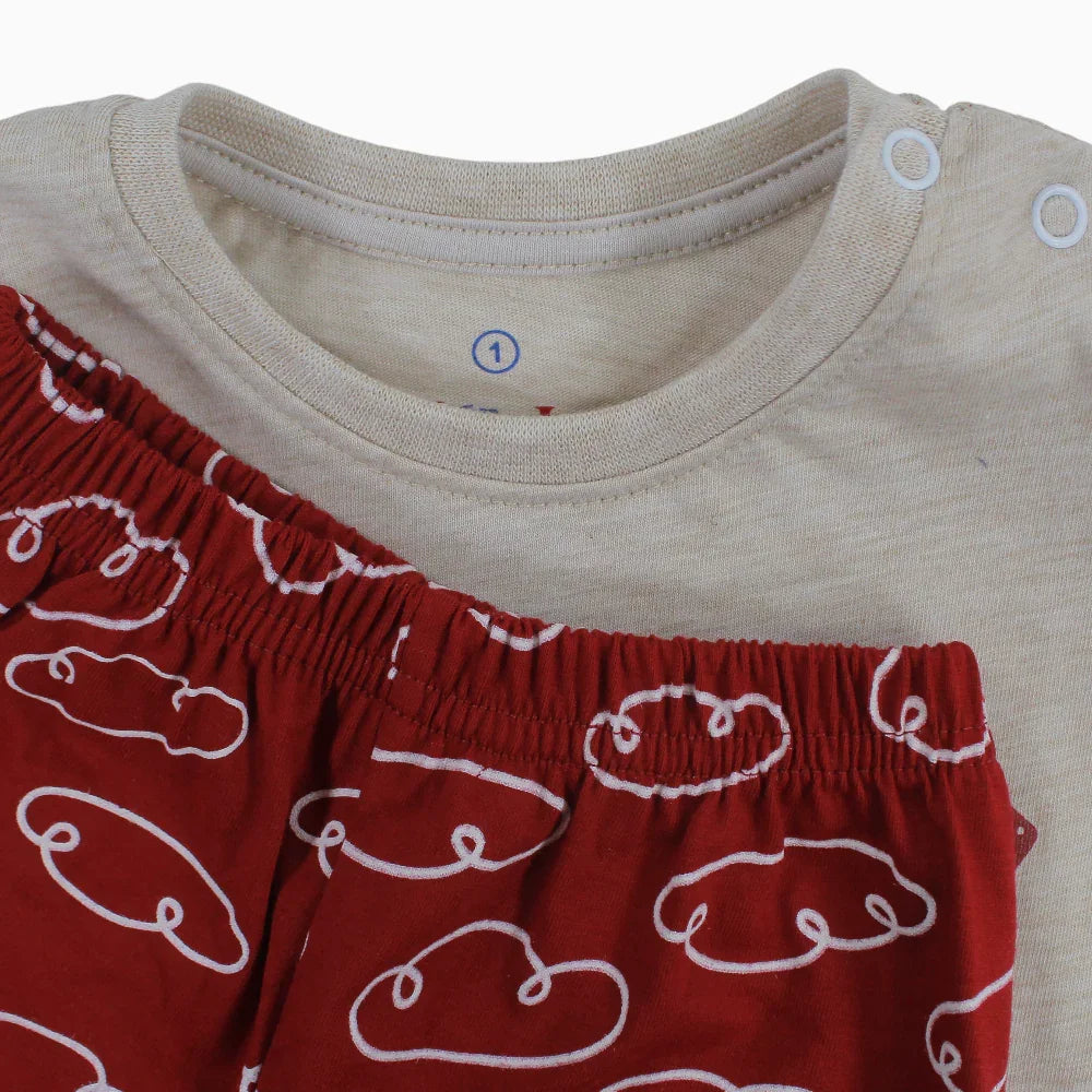 Baby Boys Cotton Pajama Set - Explorer Print