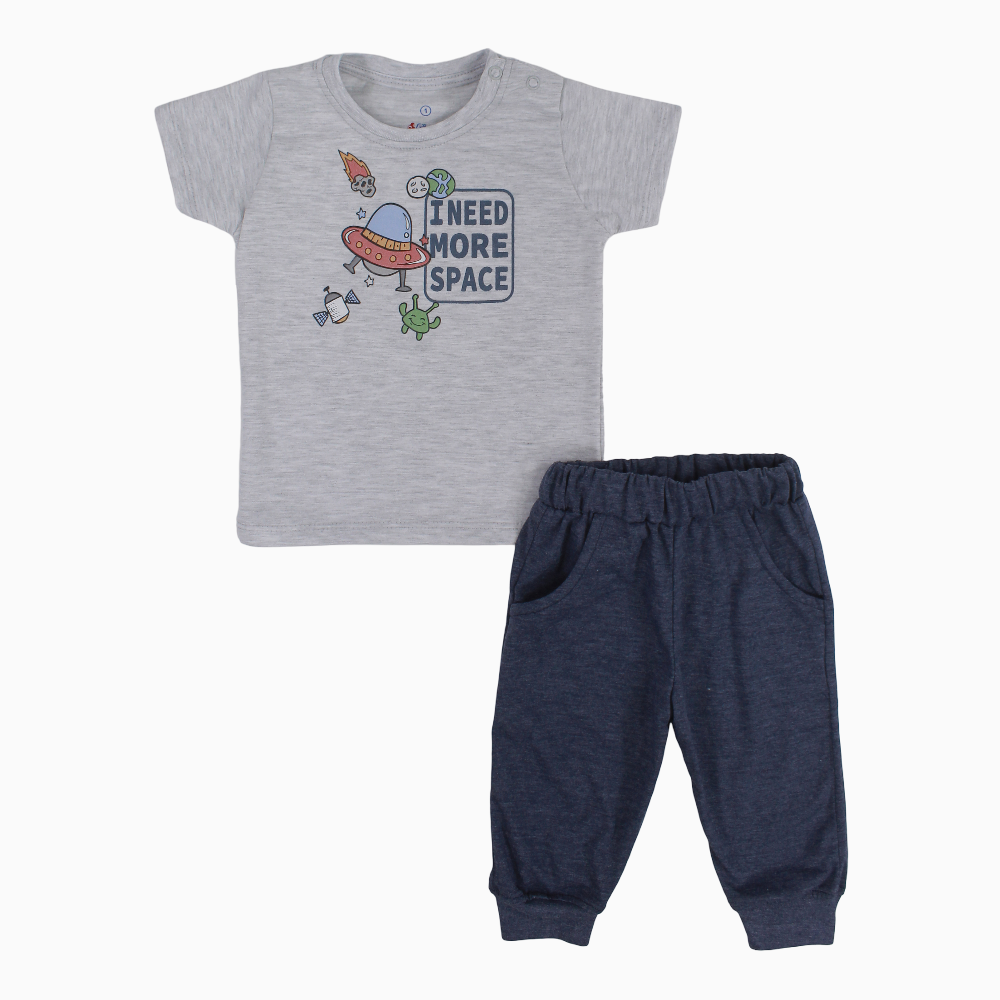 Baby Boys Cotton Pajama Set – Need More Space Print