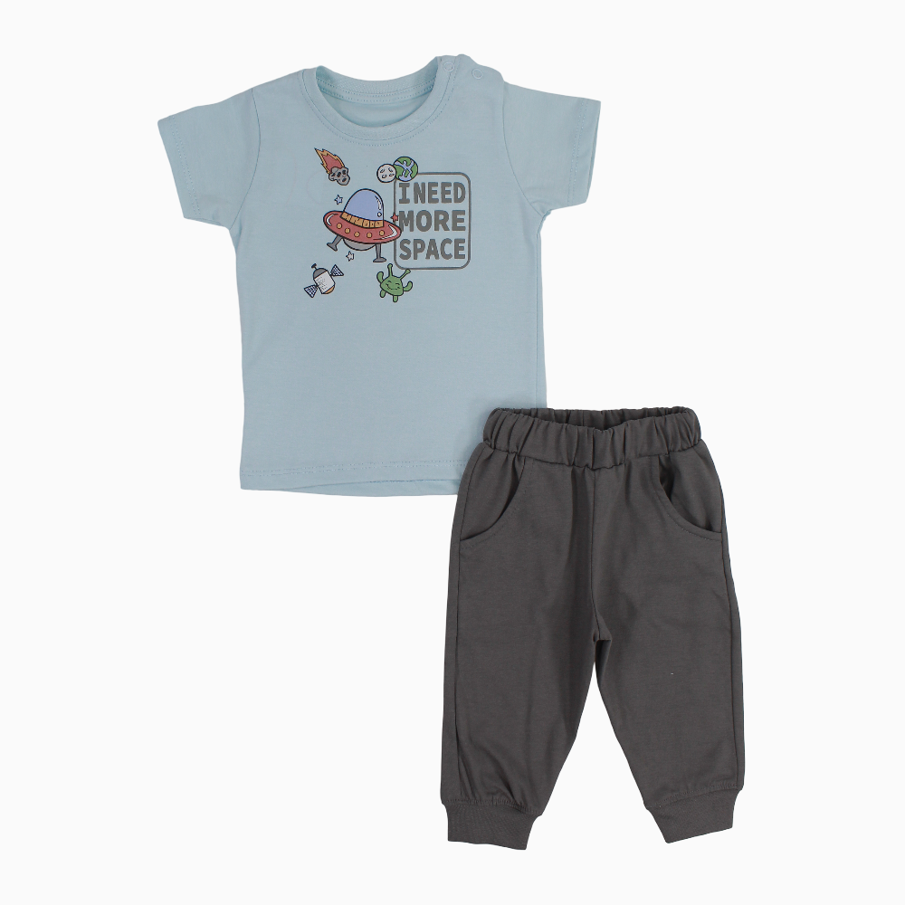 Baby Boys Cotton Pajama Set – Need More Space Print