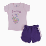 Girls Cotton Pajama Set - "Hello Summer" Print