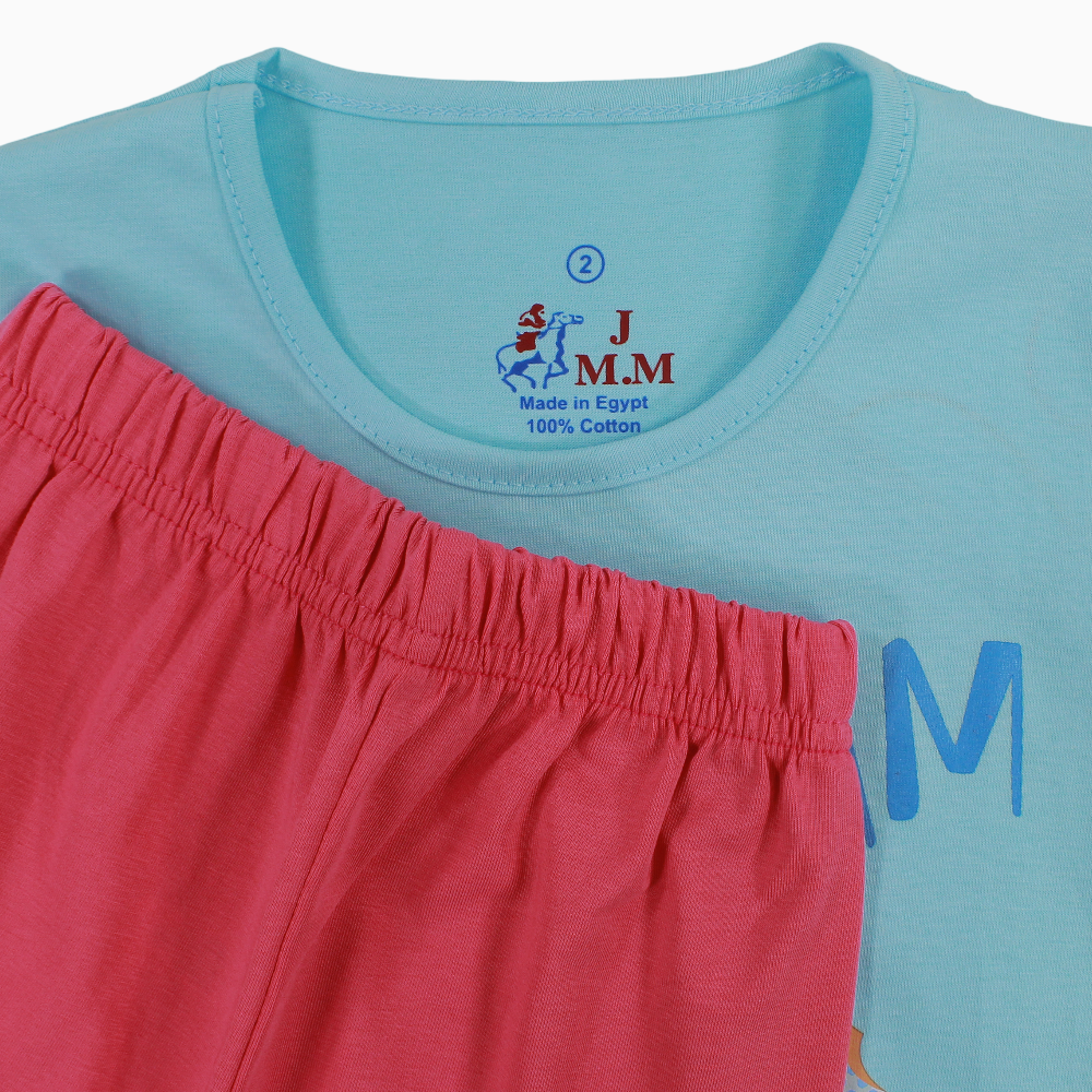 Girls Cotton Pajama Set – Ice Cream Print