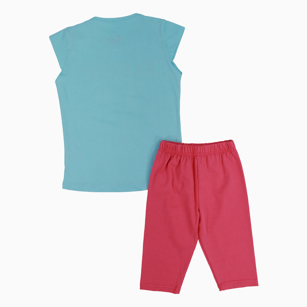 Girls Cotton Pajama Set – Ice Cream Print