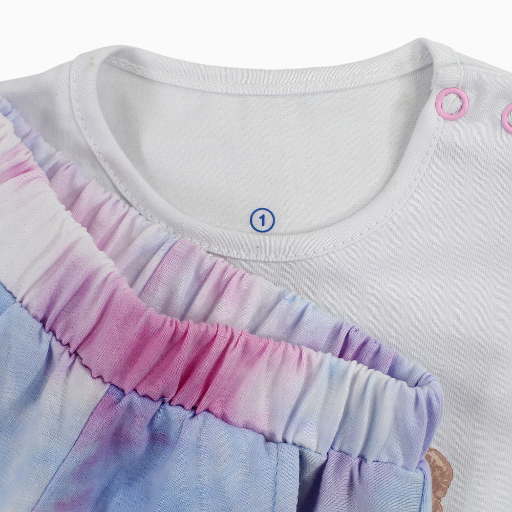 Baby Girls Cotton Pajama Set – "Four Bears" Design