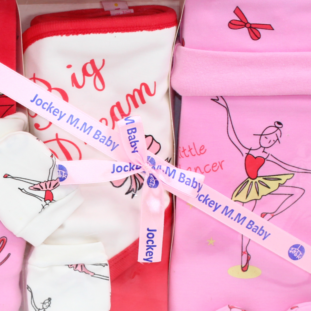 Little Dancer Themed Baby Girls' Cotton Gift Box - 20 Pcs (3-6m)