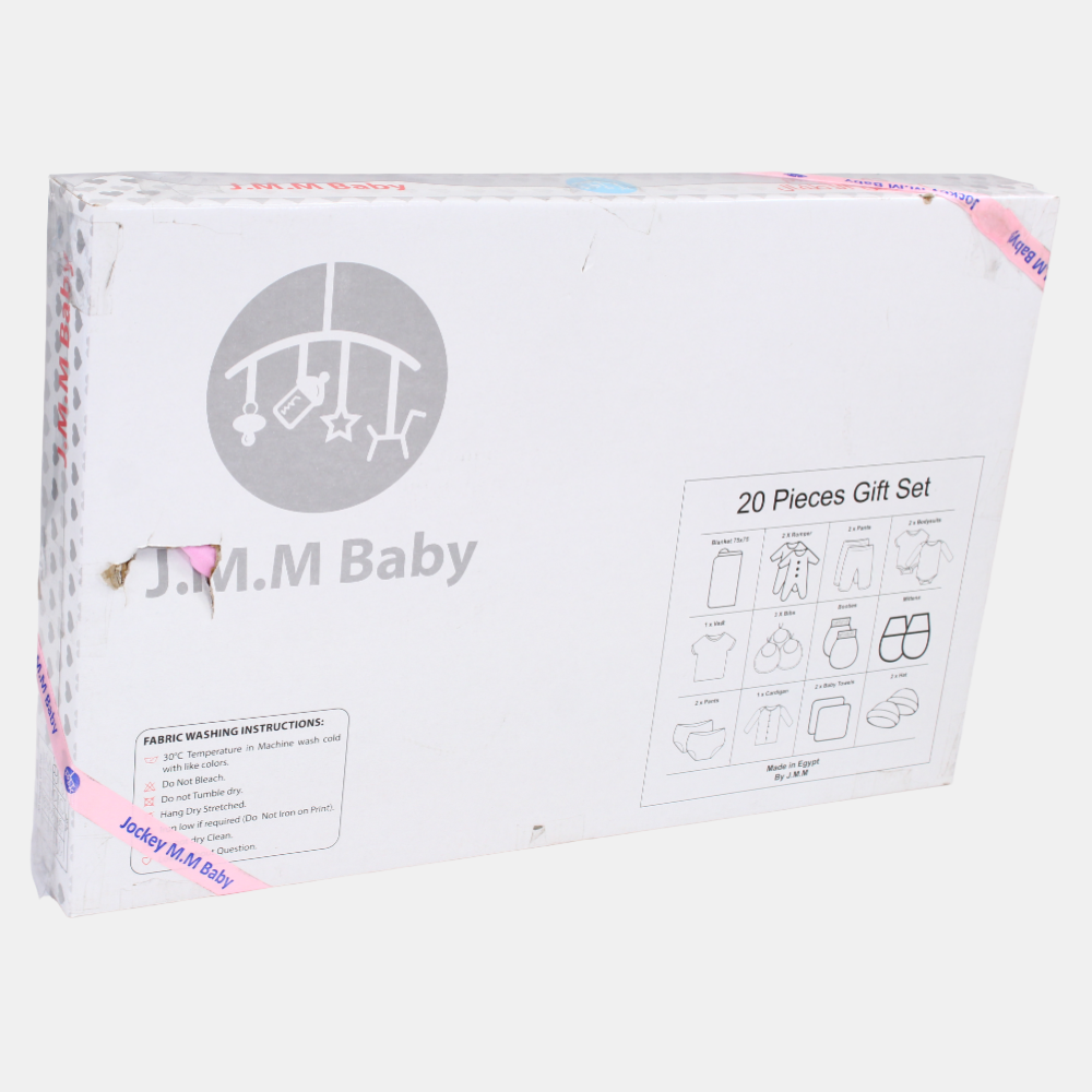 Little Dancer Themed Baby Girls' Cotton Gift Box - 20 Pcs (3-6m)