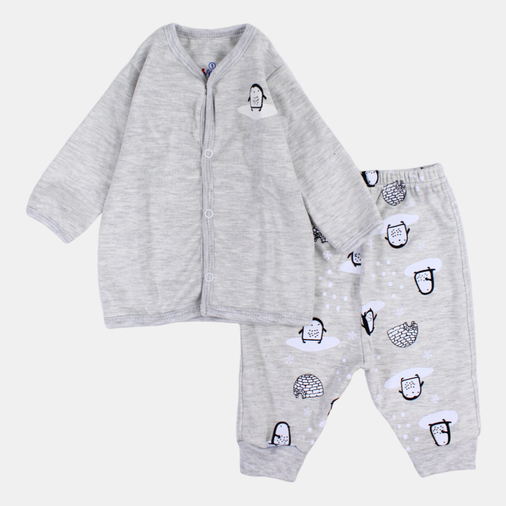 Pinguin Baby Boys' Cotton Pajama Set