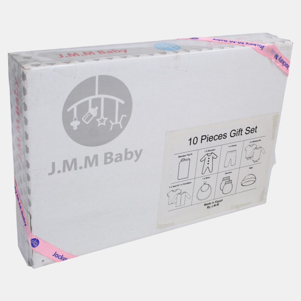 Wild Animals Themed Baby Girls' Cotton Gift Box - 10 Pcs (3-6m)