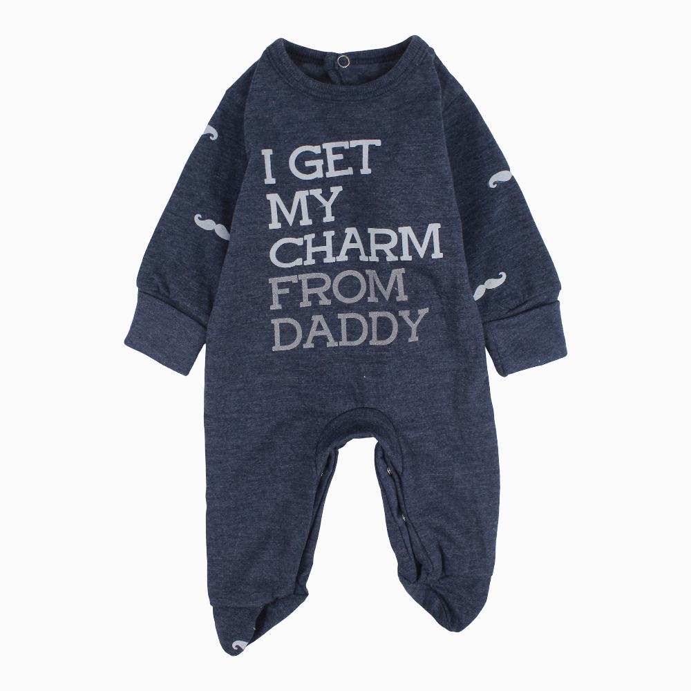 Baby Boys Cotton Baby Footie – Daddy's Little Man