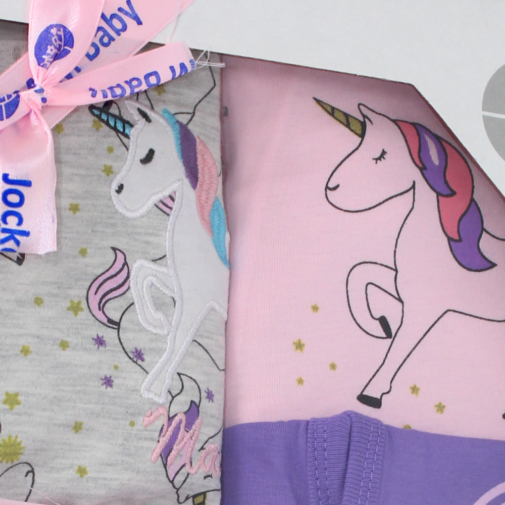Unicorn-Themed Baby Girls' Summer Gift Box – 5 Pcs (3-6m)