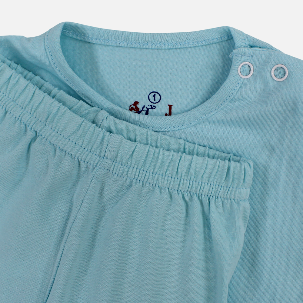 Baby Girls Cotton Pajama Set – Swimming Cat Print