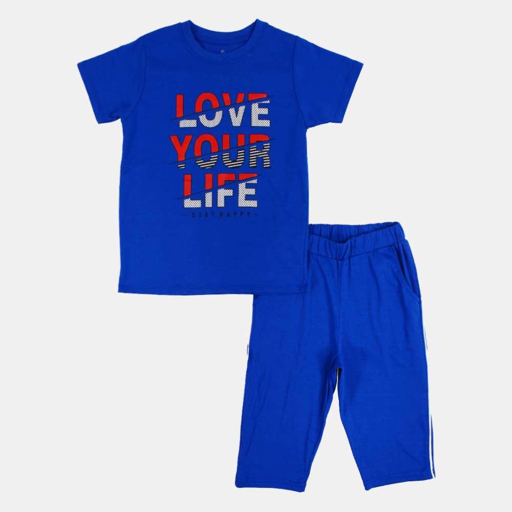 "Love Your Life" Boys Cotton Pajama Set