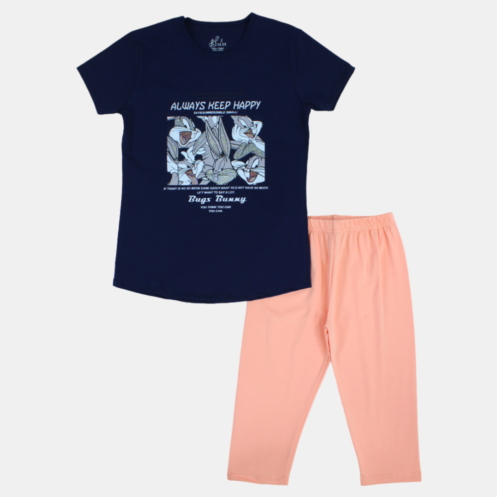 Bugs Bunny Girls Cotton Pajama Set