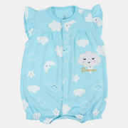 Baby Girls' Summer Romper – Cloud & Rainbow