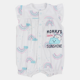 Baby Girls' Summer Romper – Cloud & Rainbow