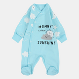 Baby Girls Summer Baby Footie – Cloud & Rainbow