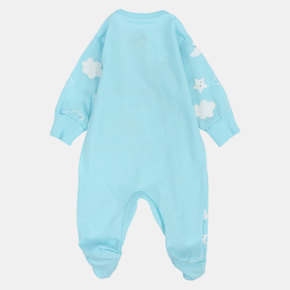 Baby Girls Summer Baby Footie – Cloud & Rainbow