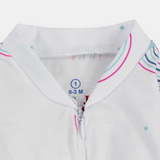 Baby Girls Summer Baby Footie – Cloud & Rainbow