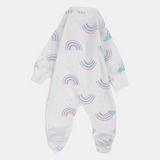 Baby Girls Summer Baby Footie – Cloud & Rainbow