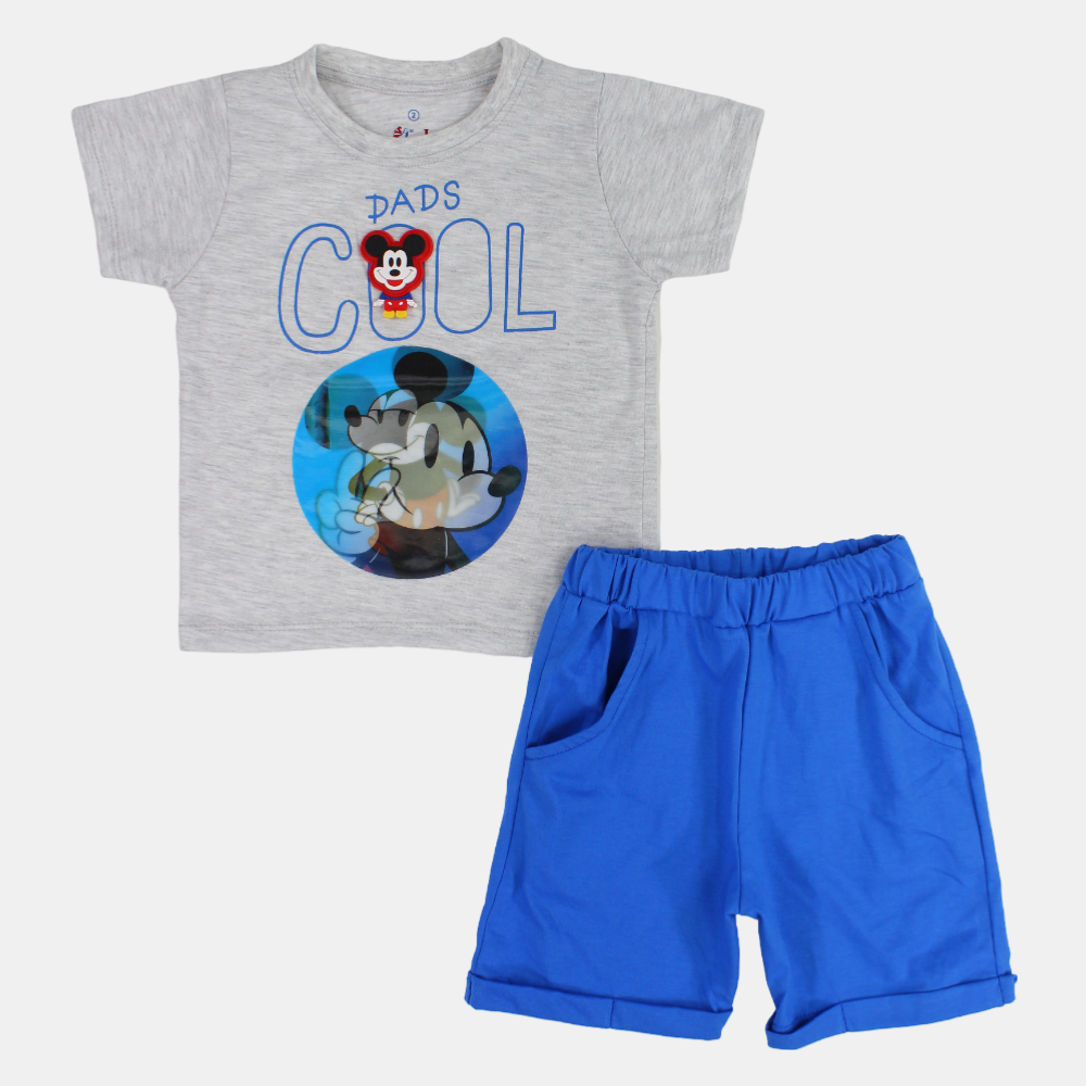 Boys Cotton Pajama Set – Mickey Mouse Design