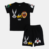 Boys Short-Sleeved Pajama Set – Looney Tunes Print