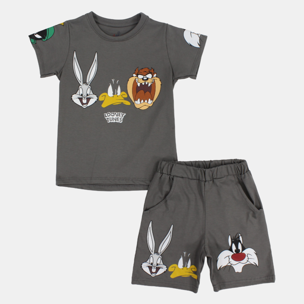 Boys Short-Sleeved Pajama Set – Looney Tunes Print