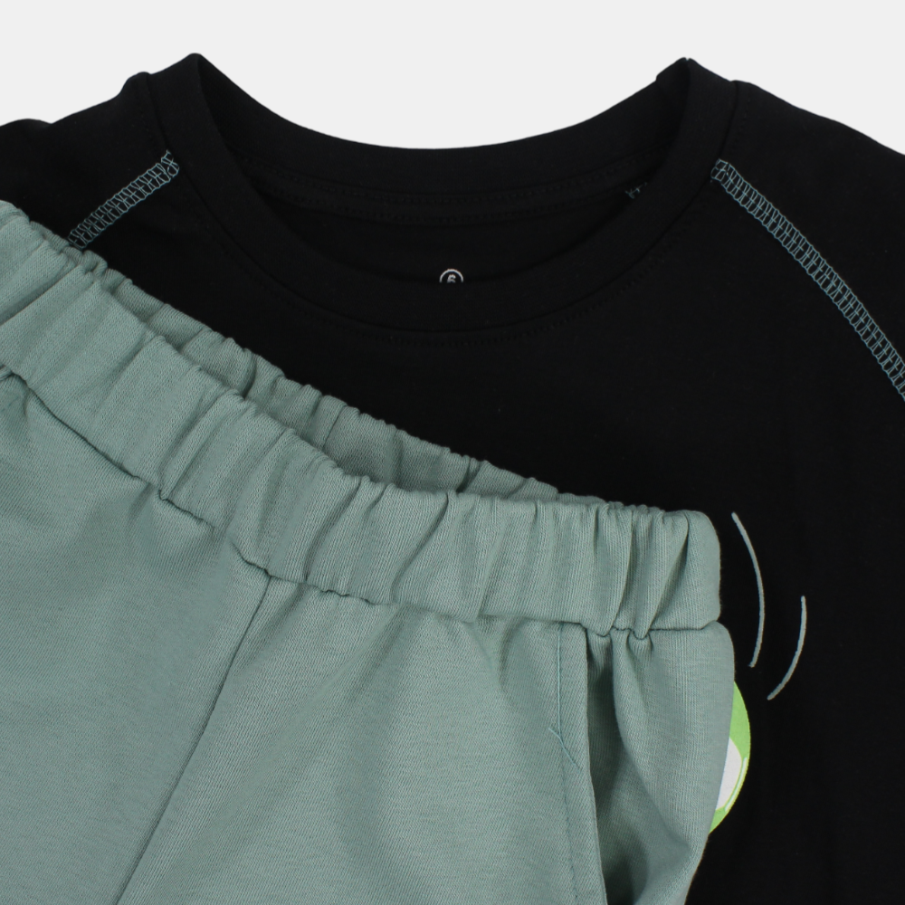 Boys Comfy Cotton Pajama Set - "Ready, Set, Goal"