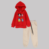 Mickey Mouse & Friends Long-Sleeved Fleeced Hooded Pajama