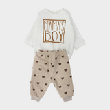 Mama's Lovely Boy Long-Sleeved Fleeced Pajama