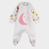 Sleepy Crescent Long-Sleeved Baby Footie