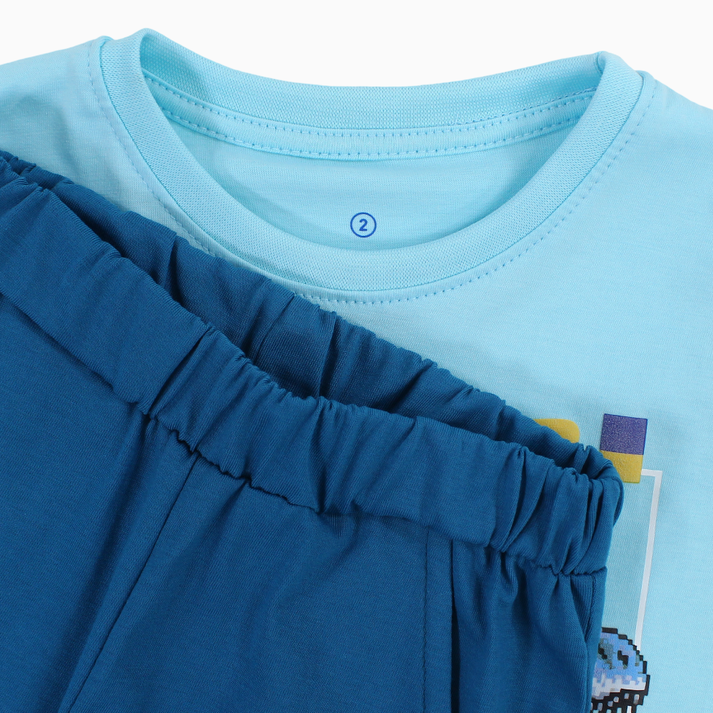 Boys Cotton Pajama Set – Dino Game Design