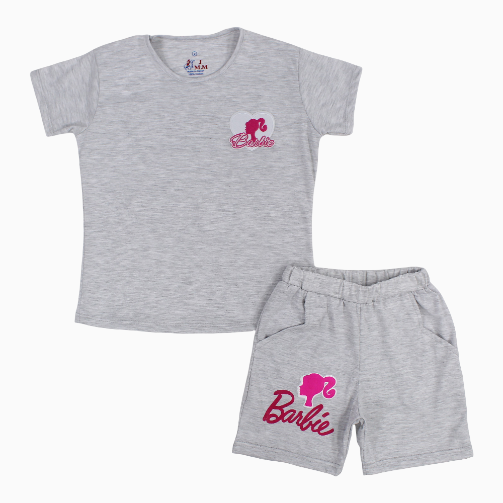 Girls Cotton Pajama Set – Barbie Theme