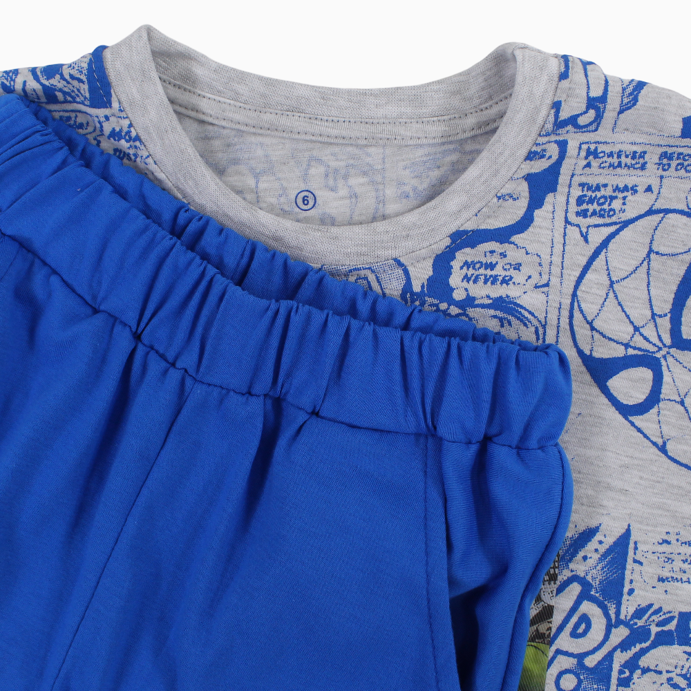 Boys Cotton Pajama Set – Avengers Print