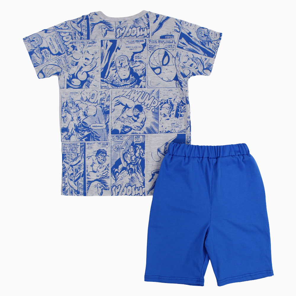 Boys Cotton Pajama Set – Avengers Print