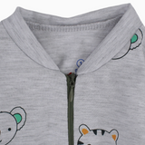 Baby Boys Cotton	Baby Footie - Wild Animals Design