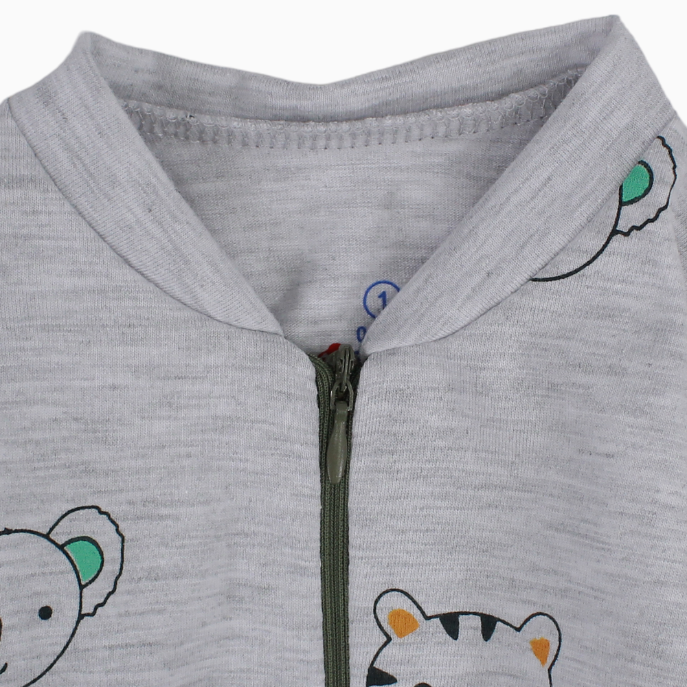 Baby Boys Cotton	Baby Footie - Wild Animals Design